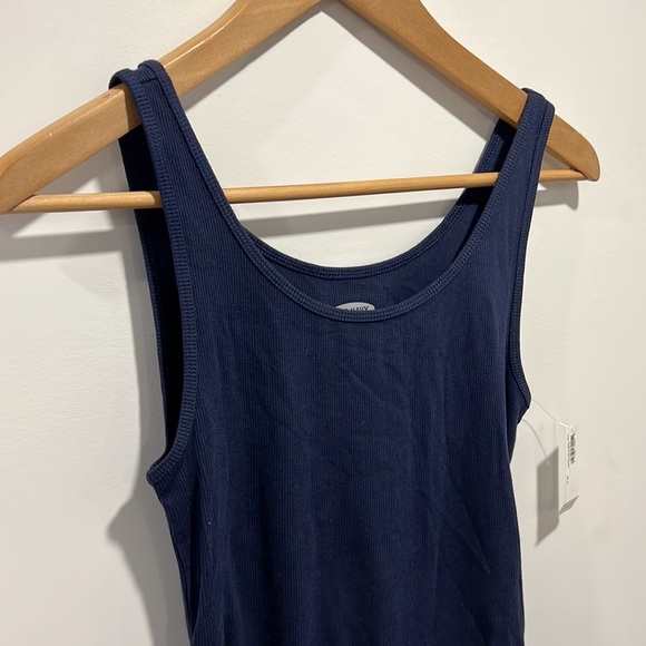 New Old Navy Maternity Navy Ruched Side Tank Top - Picture 2 of 6